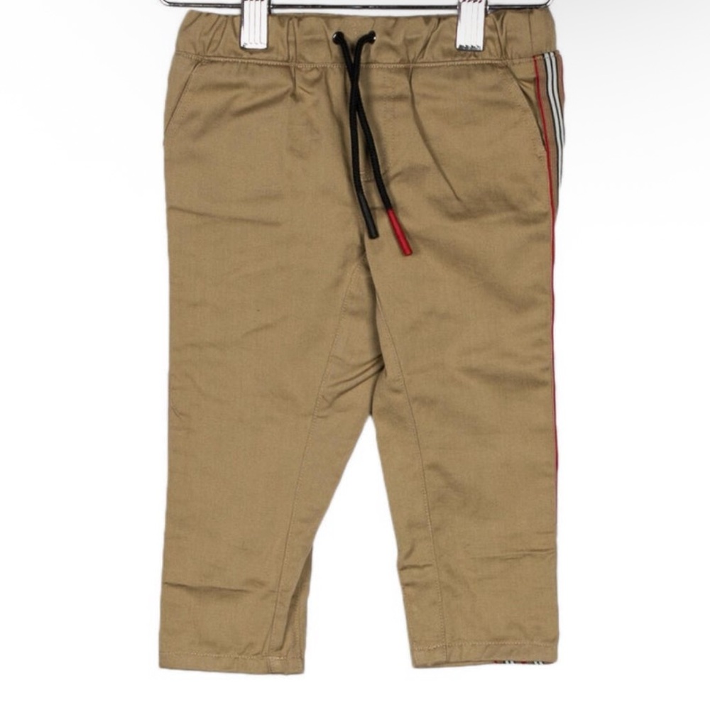 Burberry Tan Kids pants with Stripe Detail